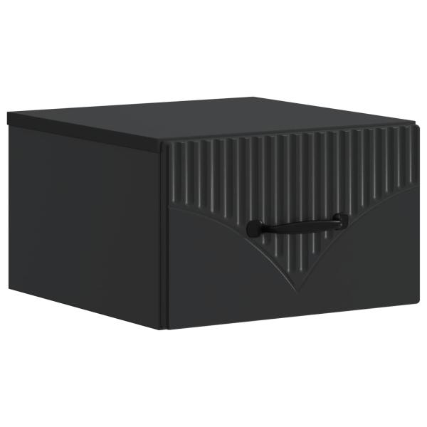Wandmontierter Nachttisch Schwarz 34,5 x 33 x 20 cm