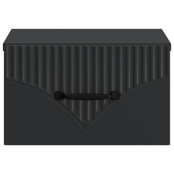 Wandmontierter Nachttisch Schwarz 34,5 x 33 x 20 cm
