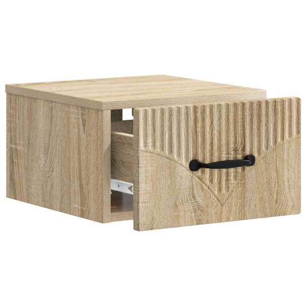 Wandmontierter Nachttisch Sonoma-Eiche 34,5 x 33 x 20 cm