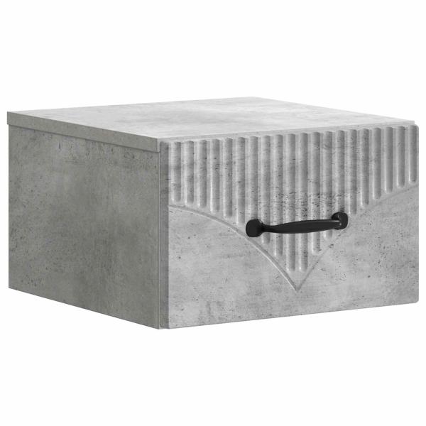 Wandmontierter Nachttisch Betongrau 34,5 x 33 x 20 cm