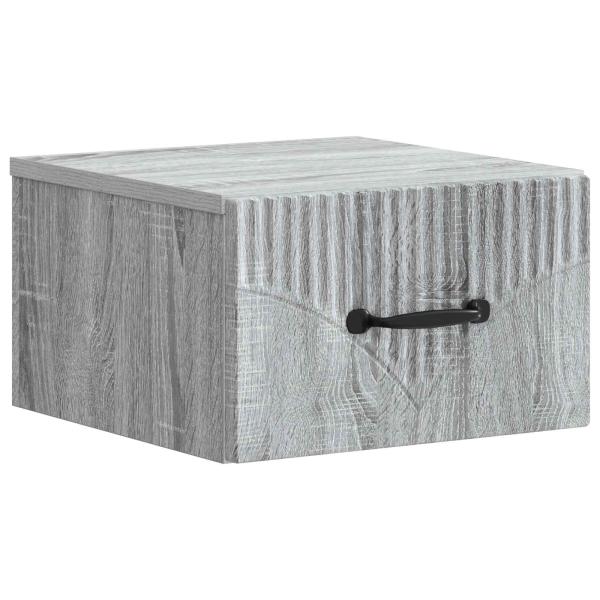 Wandmontierter Nachttisch Graues Sonoma 34,5 x 33 x 20 cm