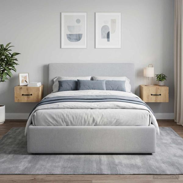 ARDEBO.de - Wandmontierter Nachttisch 2 stk. Artisan-Eiche