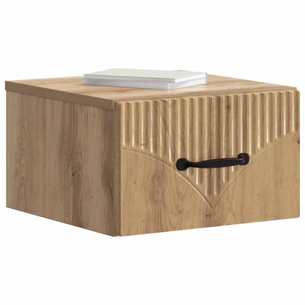Wandmontierter Nachttisch 2 stk. Artisan-Eiche