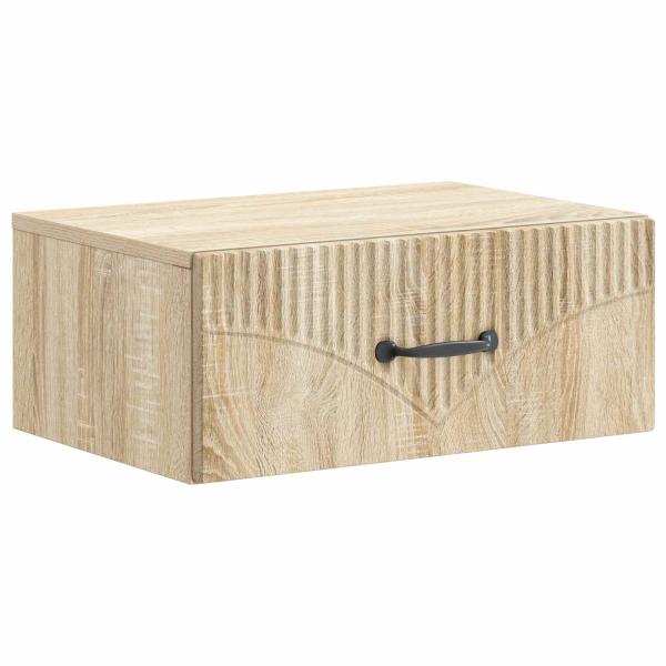 Wandmontierter Nachttisch Sonoma-Eiche 49 x 34,5 x 20 cm