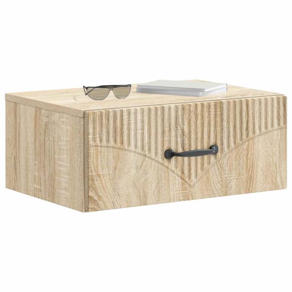 Wandmontierter Nachttisch Sonoma-Eiche 49 x 34,5 x 20 cm