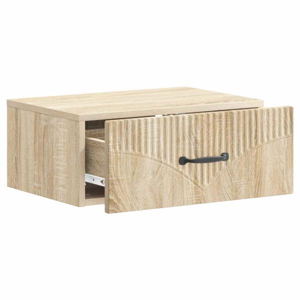 Wandmontierter Nachttisch Sonoma-Eiche 49 x 34,5 x 20 cm