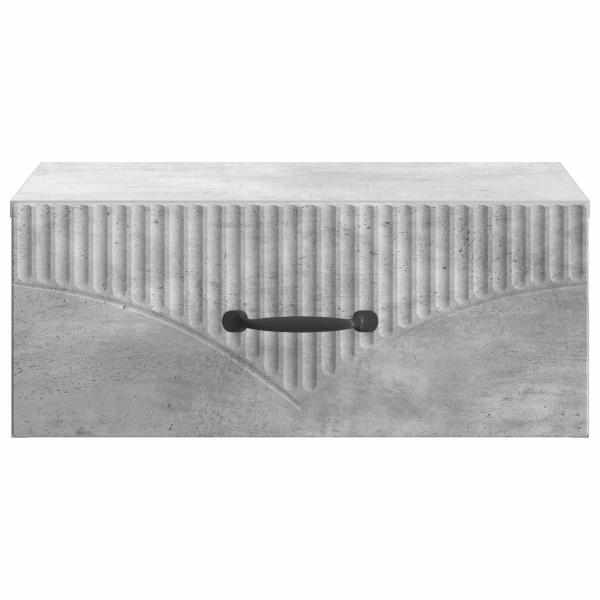 Wandmontierter Nachttisch Betongrau 49 x 34,5 x 20 cm