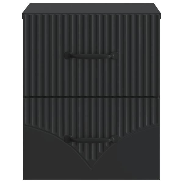 Wandmontierter Nachttisch Schwarz 34,5 x 33 x 40 cm