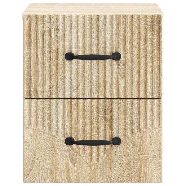 Wandmontierter Nachttisch Sonoma-Eiche 34,5 x 33 x 40 cm