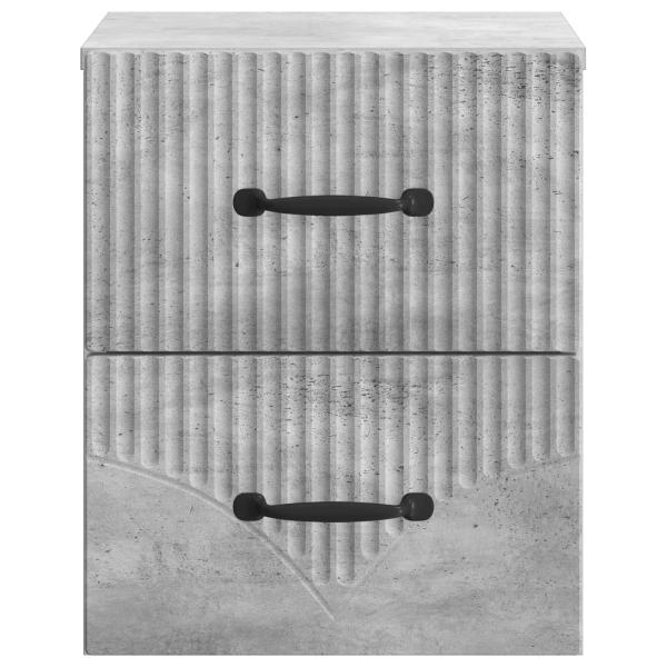 Wandmontierter Nachttisch Betongrau 34,5 x 33 x 40 cm