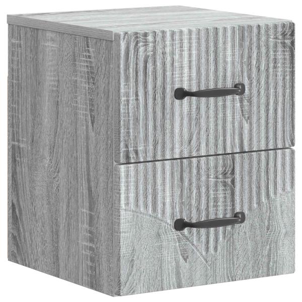 Wandmontierter Nachttisch Graues Sonoma 34,5 x 33 x 40 cm