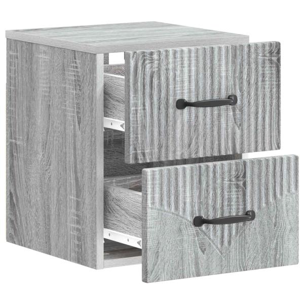 Wandmontierter Nachttisch Graues Sonoma 34,5 x 33 x 40 cm