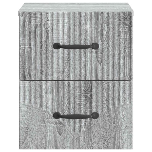 Wandmontierter Nachttisch Graues Sonoma 34,5 x 33 x 40 cm