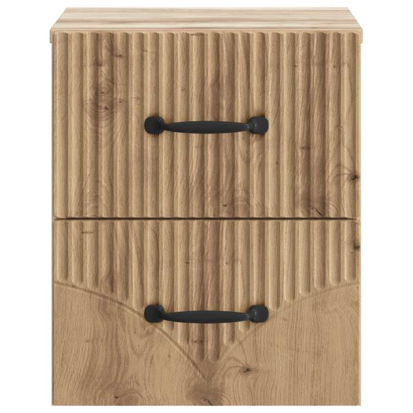 Wandmontierter Nachttisch Artisan-Eiche 34,5 x 33 x 40 cm