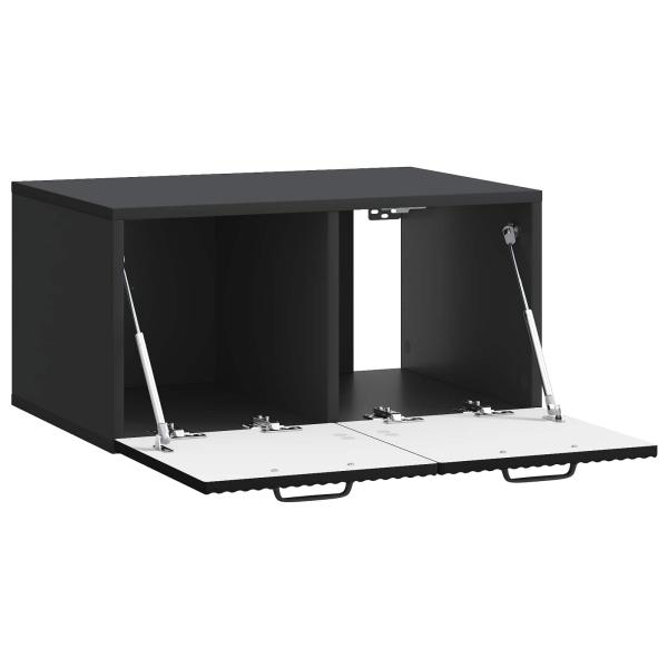 Wandmontierter TV-Schrank Schwarz 59,5 x 41 x 30 cm