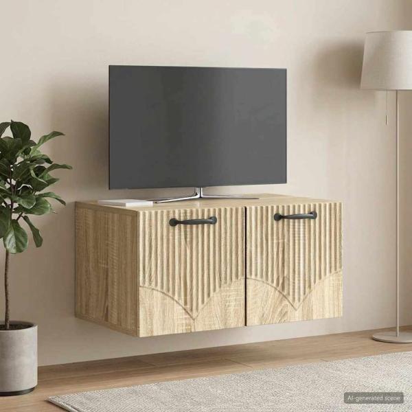 ARDEBO.de - Wandmontierter TV-Schrank Sonoma-Eiche 59,5 x 41 x 30 cm