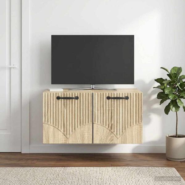 Wandmontierter TV-Schrank Sonoma-Eiche 59,5 x 41 x 30 cm