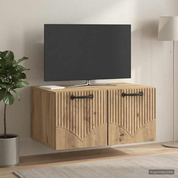 ARDEBO.de - Wandmontierter TV-Schrank 59,5 x 41 x 30 cm Artisan-Eiche