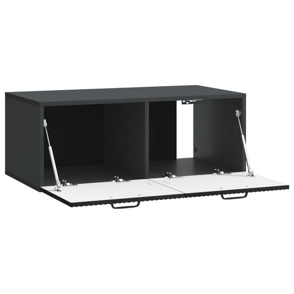 Wandmontierter TV-Schrank Schwarz 78,5 x 41 x 30 cm