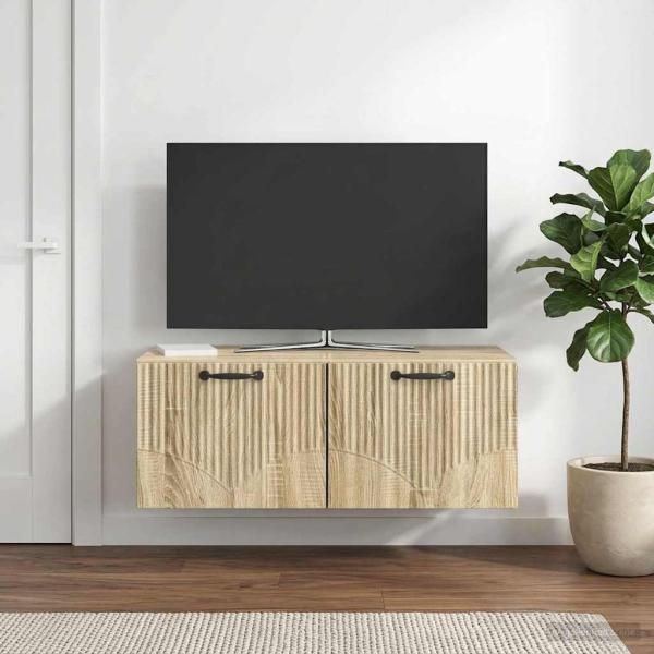 Wandmontierter TV-Schrank Sonoma-Eiche 78,5 x 41 x 30 cm