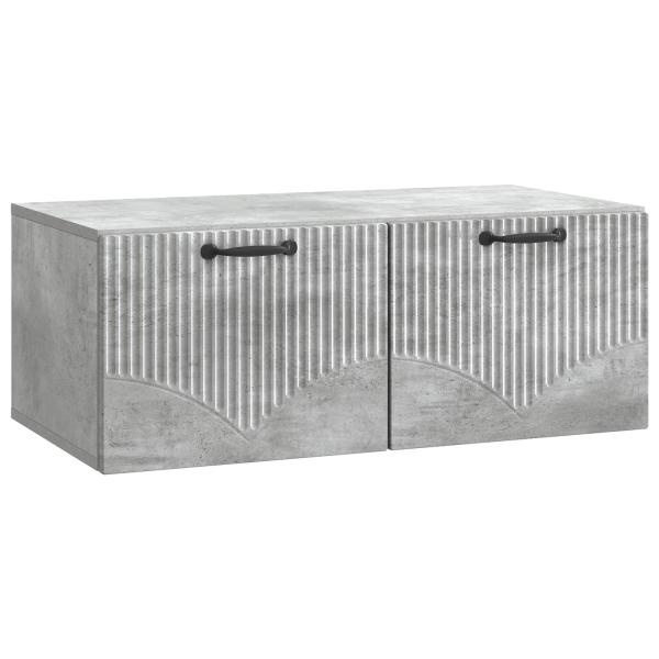 Wandmontierter TV-Schrank Betongrau 78,5 x 41 x 30 cm