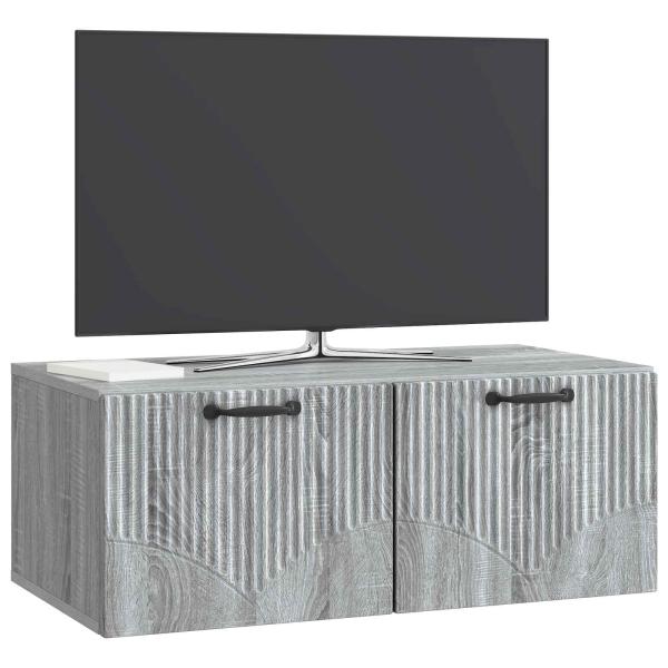 Wandmontierter TV-Schrank Graues Sonoma 78,5 x 41 x 30 cm