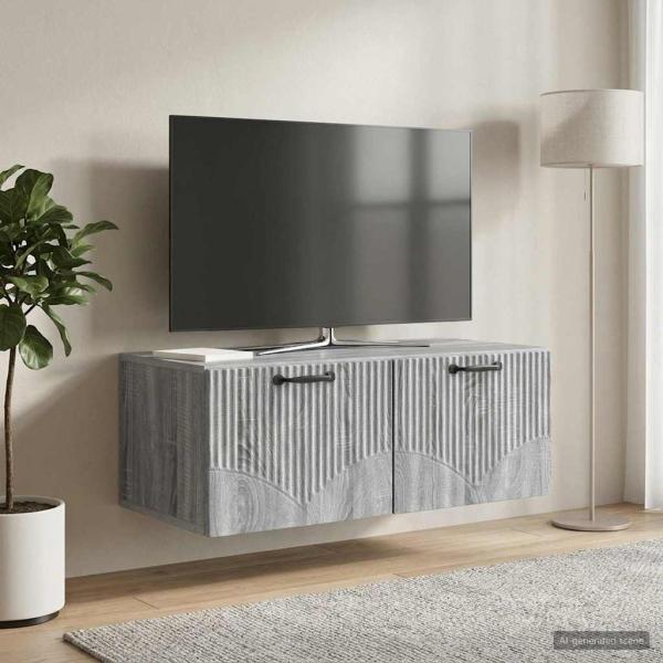 Wandmontierter TV-Schrank Graues Sonoma 78,5 x 41 x 30 cm