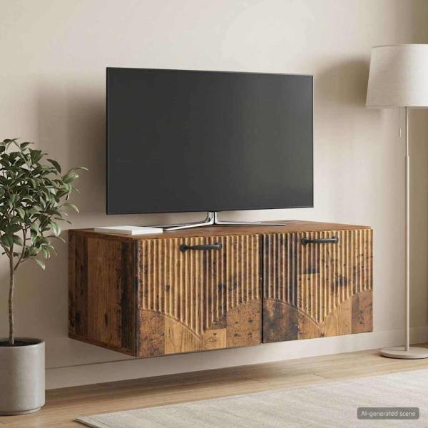 ARDEBO.de - Wandmontierter TV-Schrank Altholz 78,5 x 41 x 30 cm