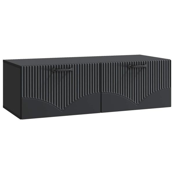 Wandmontierter TV-Schrank Schwarz 98 x 41 x 30 cm Holzwerkstoff