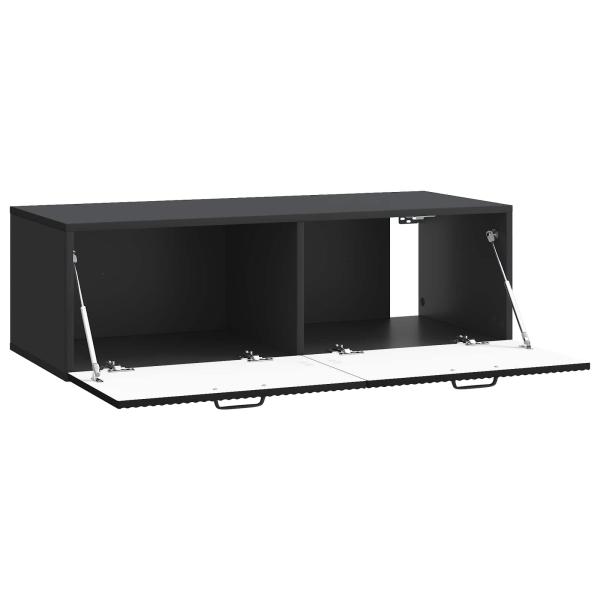 Wandmontierter TV-Schrank Schwarz 98 x 41 x 30 cm Holzwerkstoff
