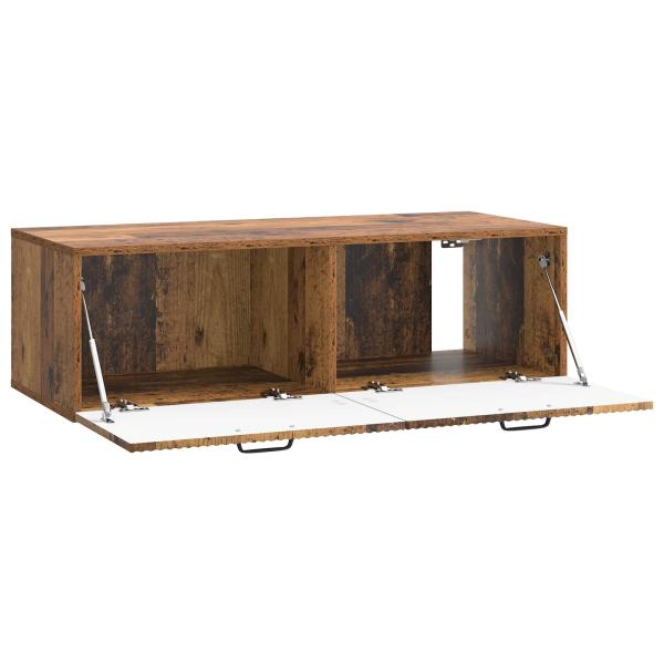 Wandmontierter TV-Schrank Altholz 98 x 41 x 30 cm Holzwerkstoff