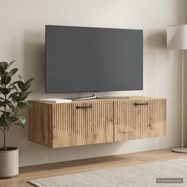 ARDEBO.de - Wandmontierter TV-Schrank 98 x 41 x 30 cm Artisan-Eiche
