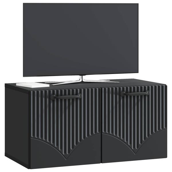Wandmontierter TV-Schrank Schwarz 59,5 x 31 x 30 cm