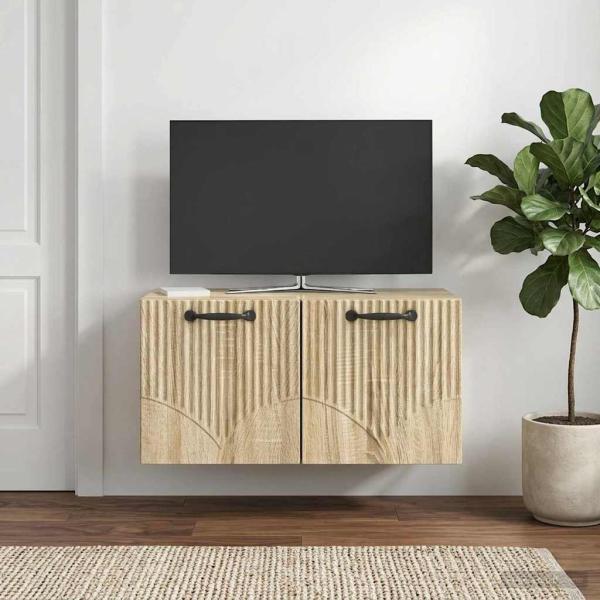 ARDEBO.de - Wandmontierter TV-Schrank Sonoma-Eiche 59,5 x 31 x 30 cm