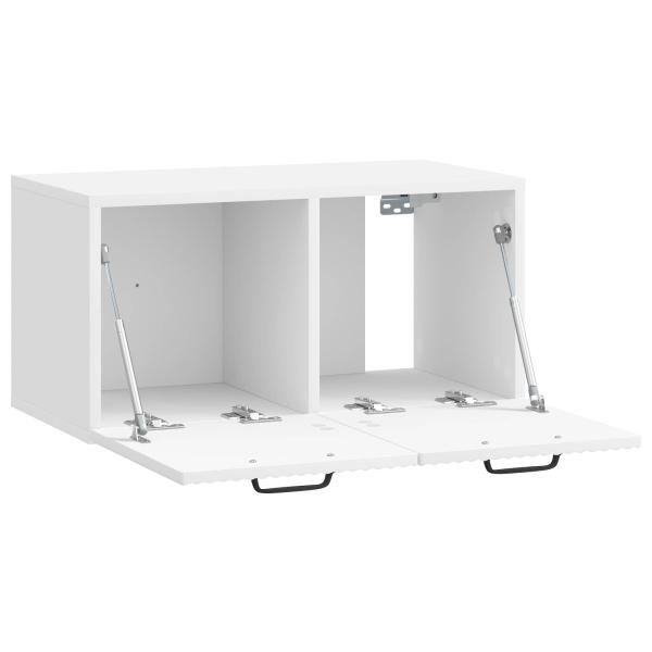 Wandmontierter TV-Schrank Hochglanz Weiß 59,5 x 31 x 30 cm