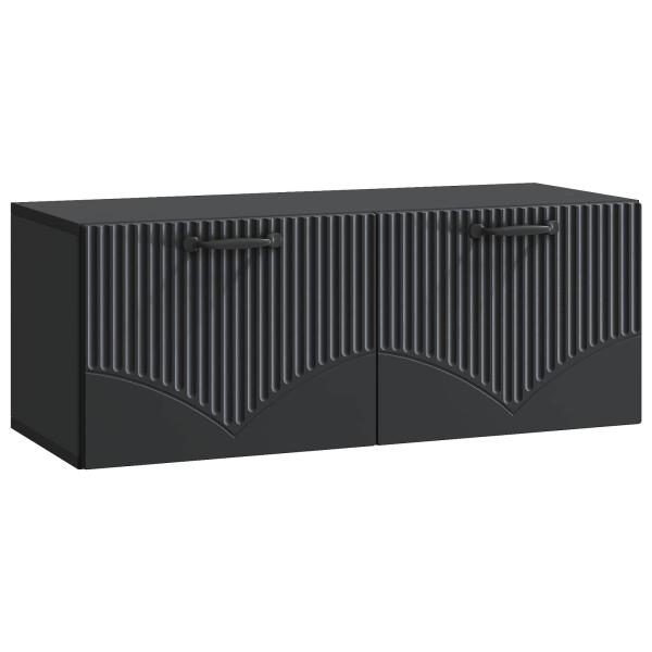 Wandmontierter TV-Schrank Schwarz 78,5 x 31 x 30 cm