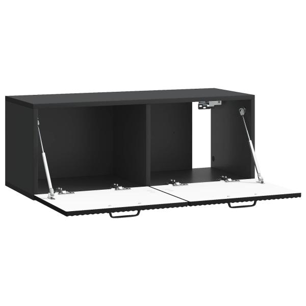 Wandmontierter TV-Schrank Schwarz 78,5 x 31 x 30 cm