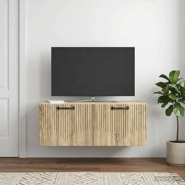 ARDEBO.de - Wandmontierter TV-Schrank Sonoma-Eiche 78,5 x 31 x 30 cm