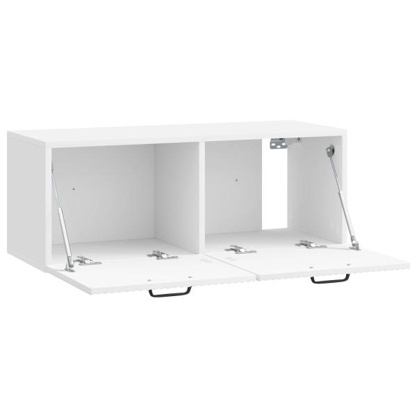 Wandmontierter TV-Schrank Hochglanz Weiß 78,5 x 31 x 30 cm