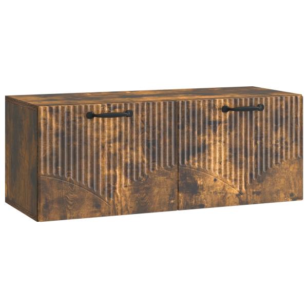 Wandmontierter TV-Schrank Geräucherte Eiche 78,5 x 31 x 30 cm
