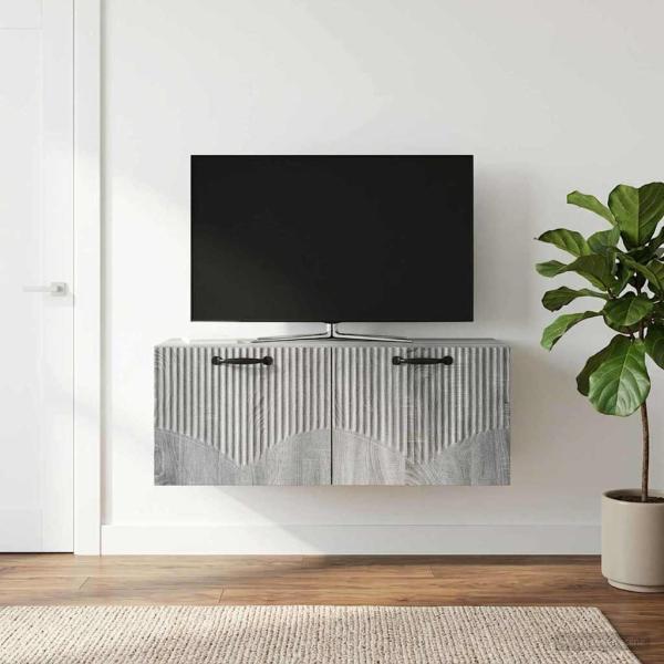 Wandmontierter TV-Schrank Graues Sonoma 78,5 x 31 x 30 cm