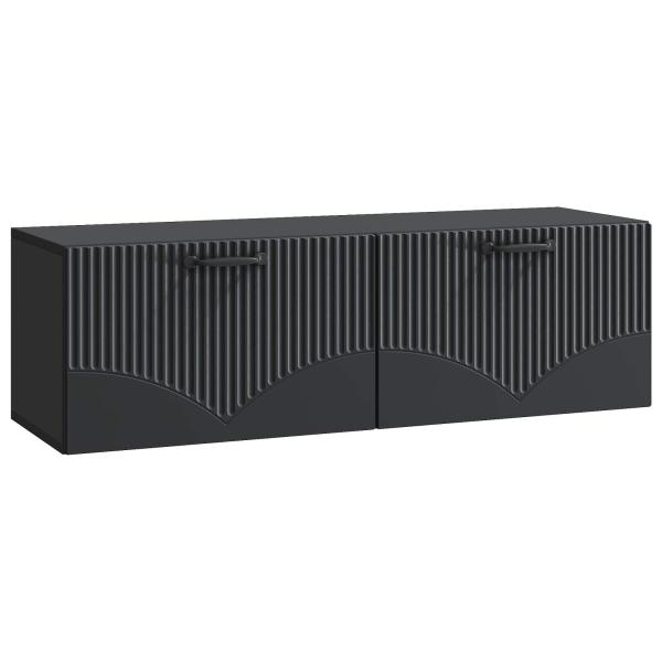 Wandmontierter TV-Schrank Schwarz 98 x 31 x 30 cm Holzwerkstoff