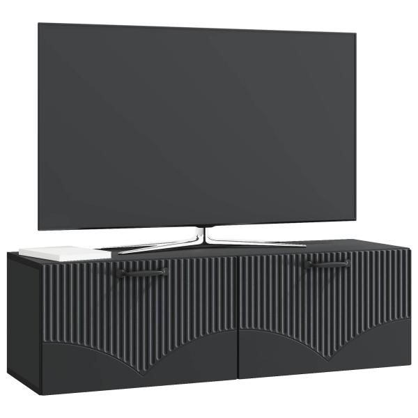 Wandmontierter TV-Schrank Schwarz 98 x 31 x 30 cm Holzwerkstoff