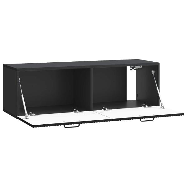 Wandmontierter TV-Schrank Schwarz 98 x 31 x 30 cm Holzwerkstoff