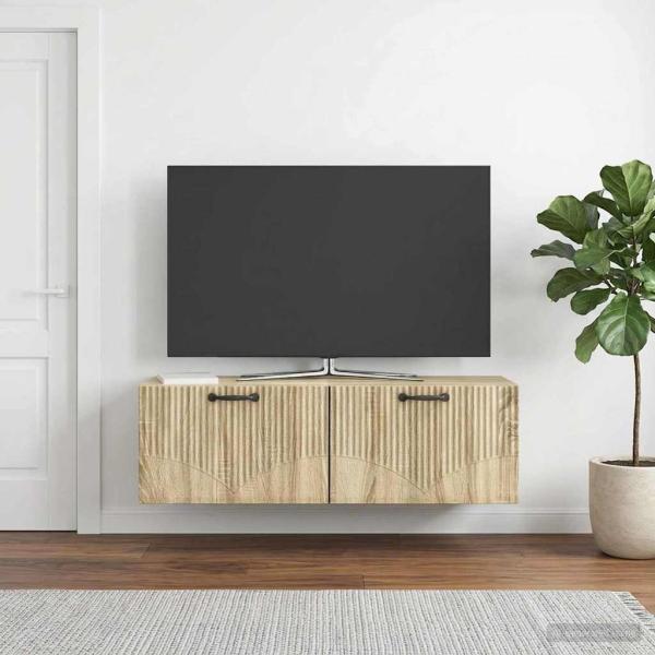 Wandmontierter TV-Schrank Sonoma-Eiche 98 x 31 x 30 cm