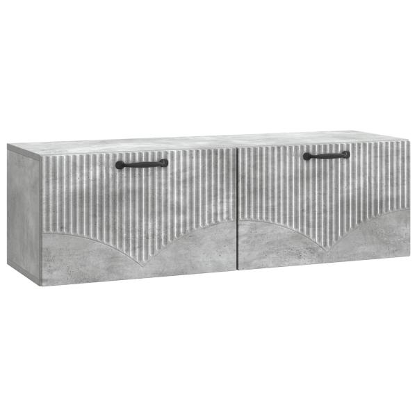 Wandmontierter TV-Schrank Betongrau 98 x 31 x 30 cm