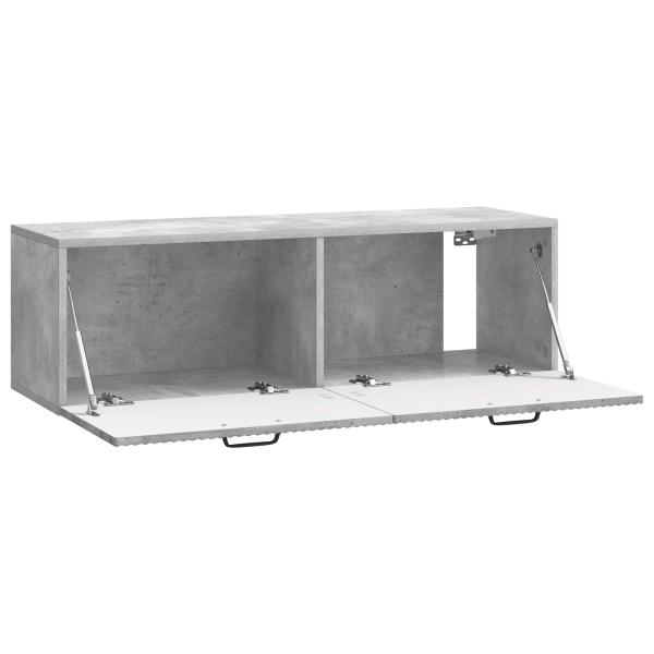 Wandmontierter TV-Schrank Betongrau 98 x 31 x 30 cm