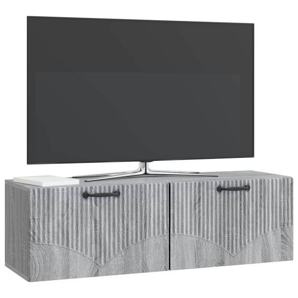 Wandmontierter TV-Schrank Graues Sonoma 98 x 31 x 30 cm