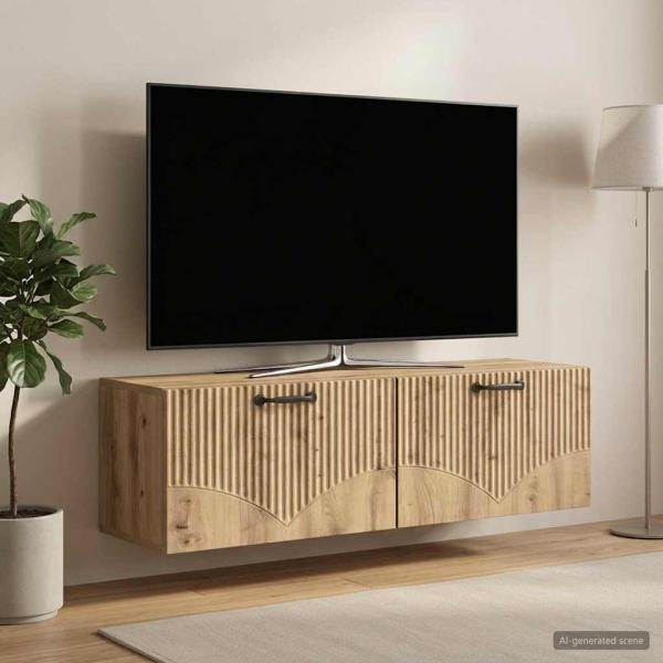 ARDEBO.de - Wandmontierter TV-Schrank 98 x 31 x 30 cm Artisan-Eiche