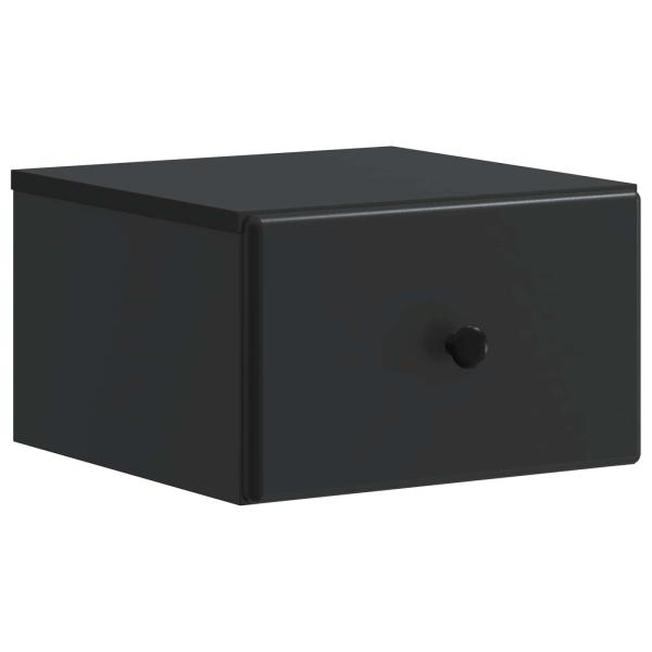 Wandmontierter Nachttisch Schwarz 34,5 x 33 x 20 cm